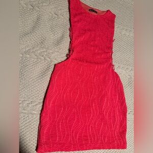 SHEIN One Shoulder Coral Dress